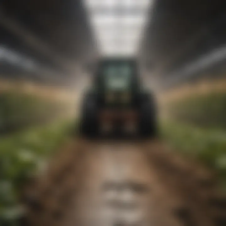 Visual representation of environmental effects on farming supply chains