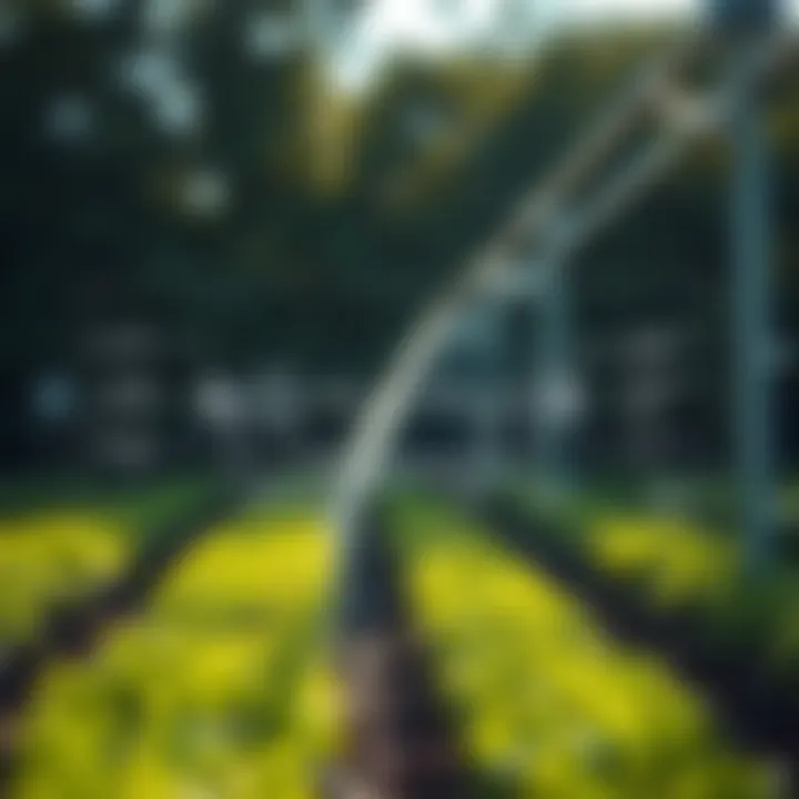 Detailed schematic of a sprinkler line system