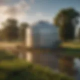 A well-designed stock water tank in an agricultural field