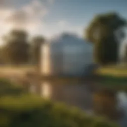 A well-designed stock water tank in an agricultural field