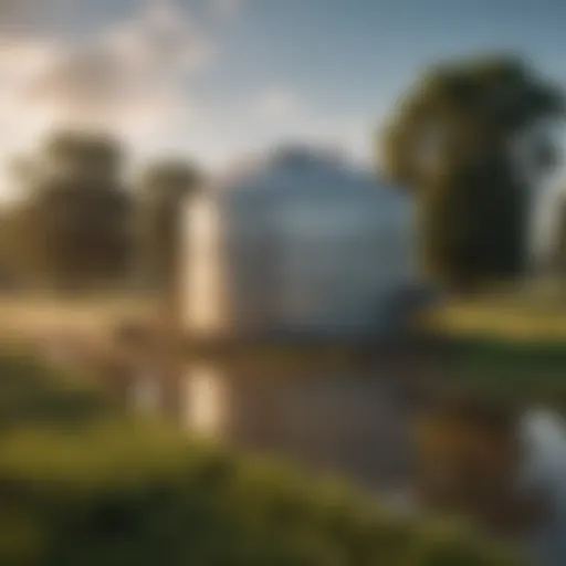 A well-designed stock water tank in an agricultural field