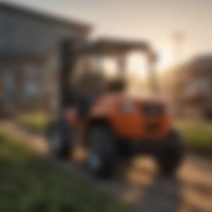 Training session for aspiring forklift drivers in a farm setting
