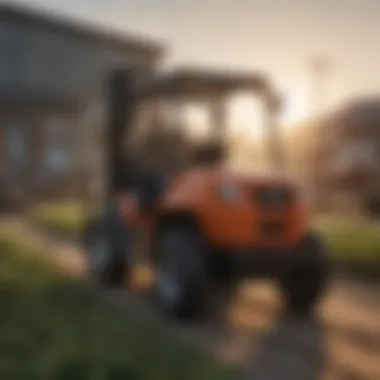 Training for Forklift Drivers in Agriculture Training session for aspiring forklift drivers in a farm setting