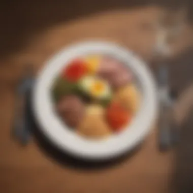 Balanced plate showcasing the food groups