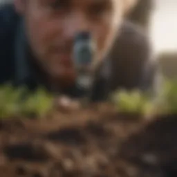 Detailed view of the Hanna pH soil tester showcasing its features