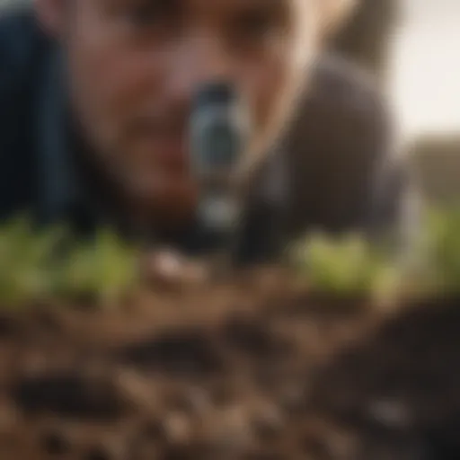 Detailed view of the Hanna pH soil tester showcasing its features