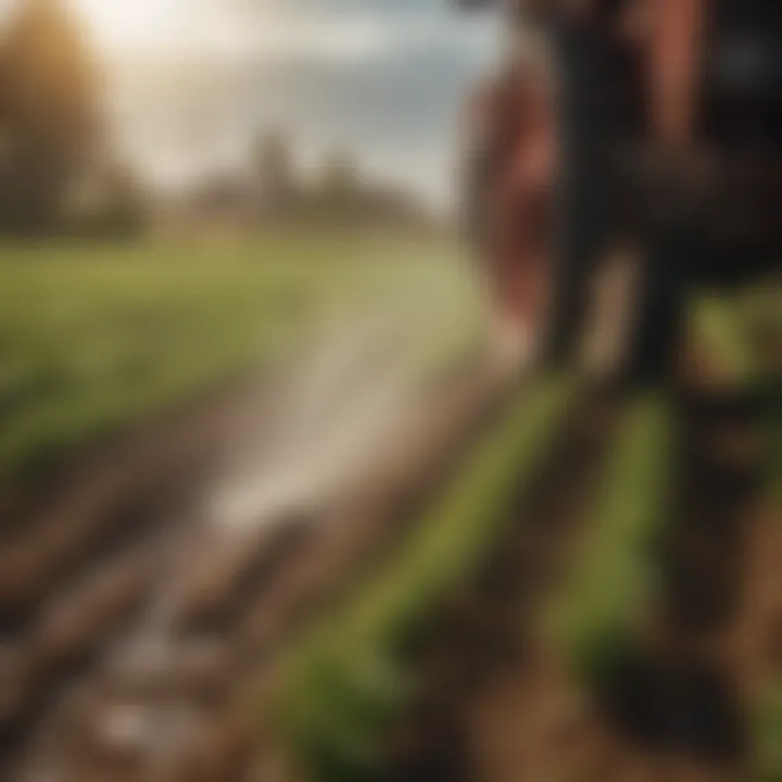 A lush field benefiting from the efficient watering of the Miraco Waterer