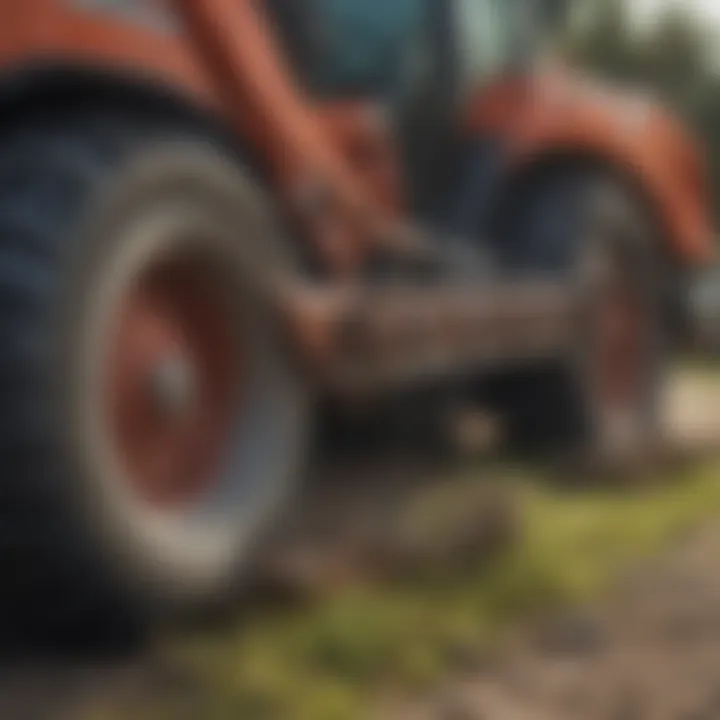 Close-up of maintenance tools used for sod harvesters