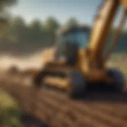 A track loader maneuvering through a field