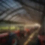 Diverse types of used tractor canopies