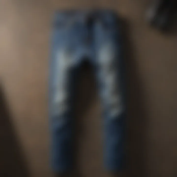 Stylish arrangement of 36MWZ Wrangler jeans in different settings