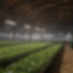 Energy-efficient LED lighting in an agricultural setting
