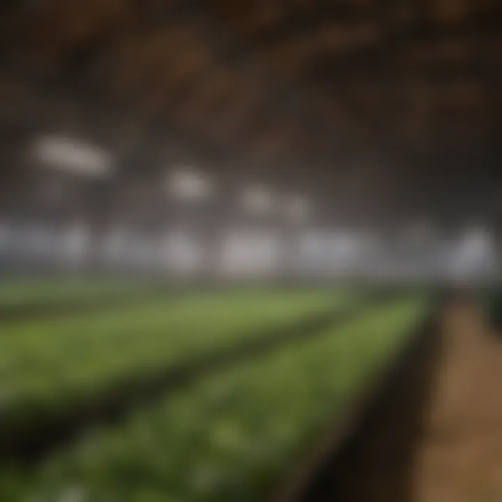 Energy-efficient LED lighting in an agricultural setting