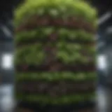 Innovative hydroponic lettuce container design showcasing vertical arrangement
