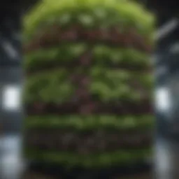 Innovative hydroponic lettuce container design showcasing vertical arrangement