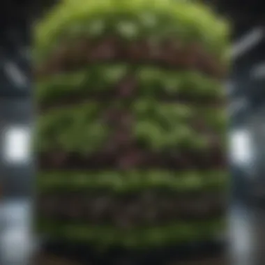 Innovative hydroponic lettuce container design showcasing vertical arrangement