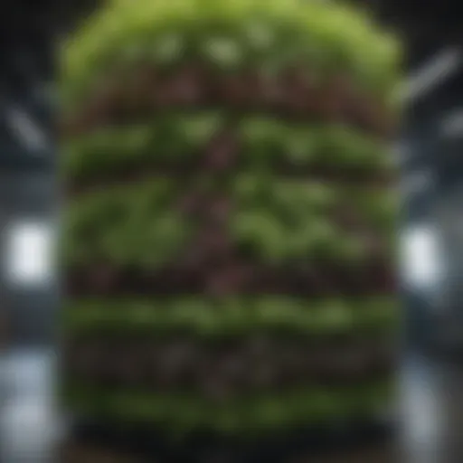 Innovative hydroponic lettuce container design showcasing vertical arrangement