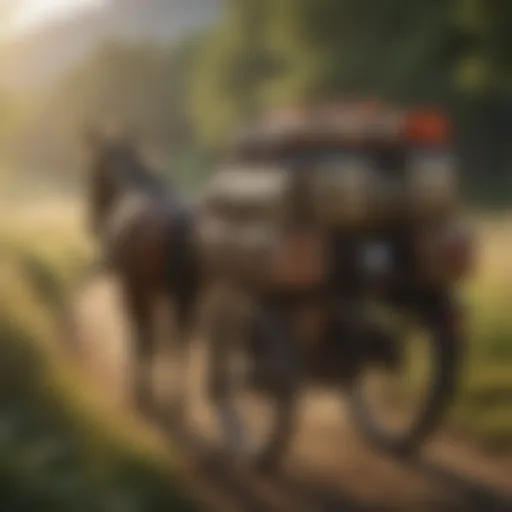 Pack panniers fully loaded on a horse