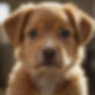 Showcasing Breed Characteristics of a Healthy Puppy A close-up of a healthy puppy showcasing breed characteristics and temperament