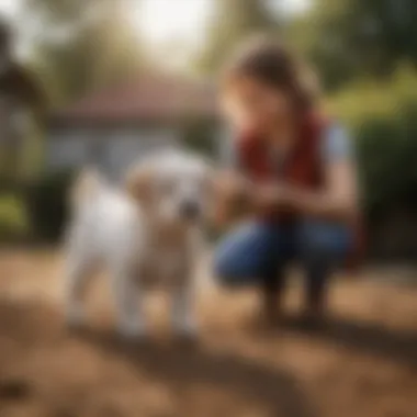 Effective Training Techniques for Puppies An owner engaging in training exercises with a puppy highlighting effective training techniques