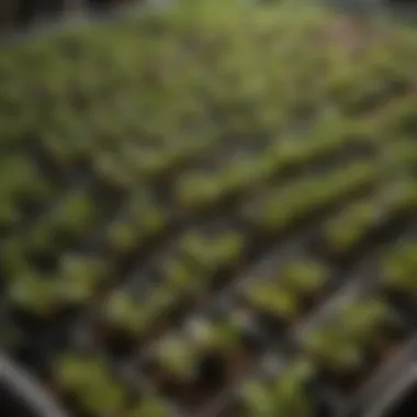 A variety of deep seedling trays made from different materials