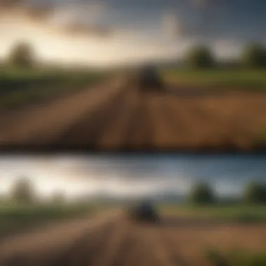 Before and after land leveling with Virnig