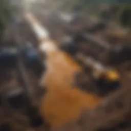Illustration depicting various waste sludge treatment methods.