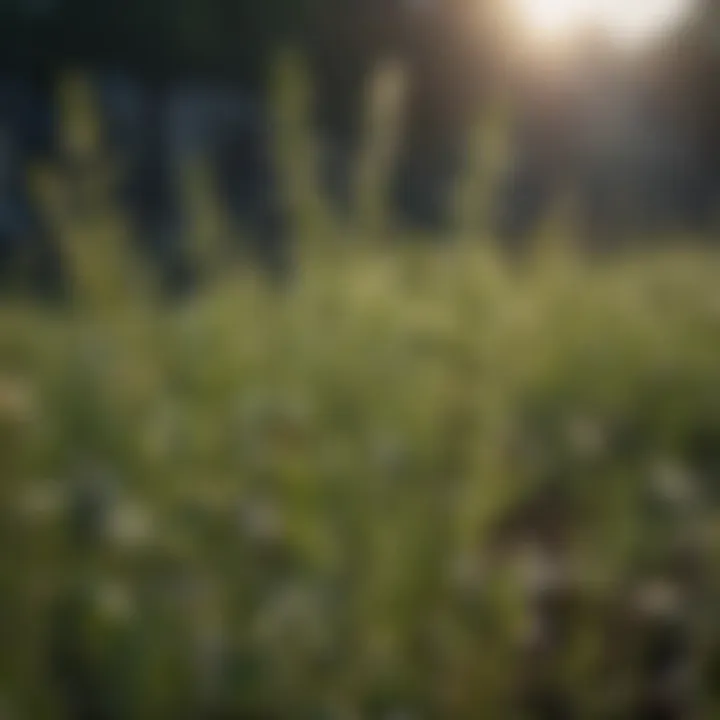 Close-up view of a sticker weed with adhesive structures
