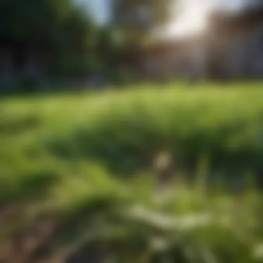 Close-up of grass with healthy green blades