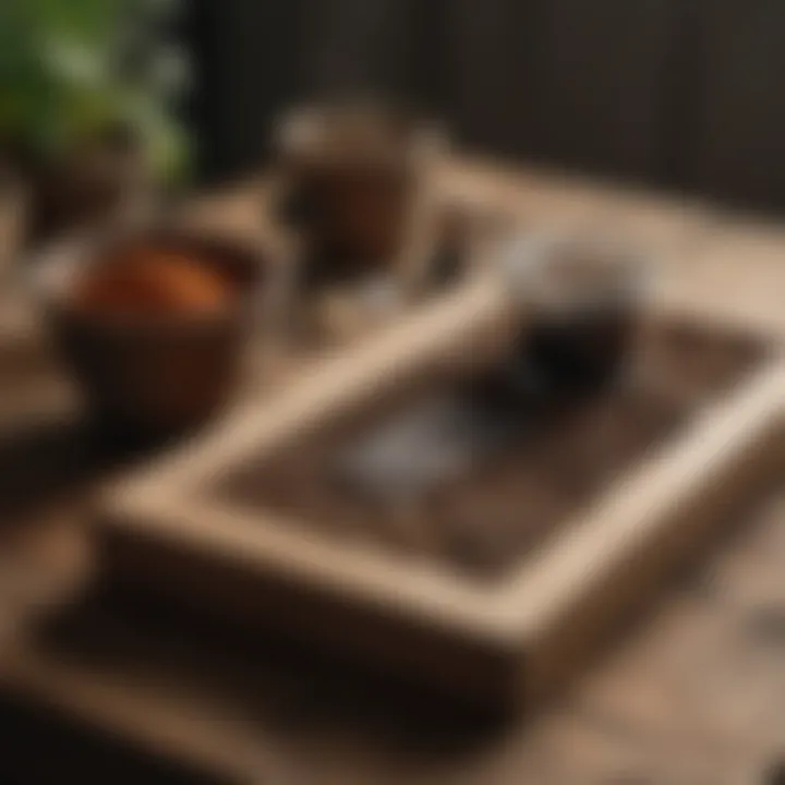 A high-quality soil test kit displayed on a rustic wooden table