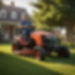 A professional-grade sod remover in action on a lush lawn