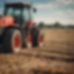A windrow hay moisture tester in action in a lush field