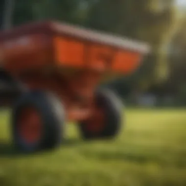 Close-up of the spreader design and features