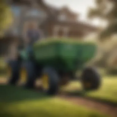 Efficient Fertilizer Application with Yardworks Applying fertilizer with the spreader